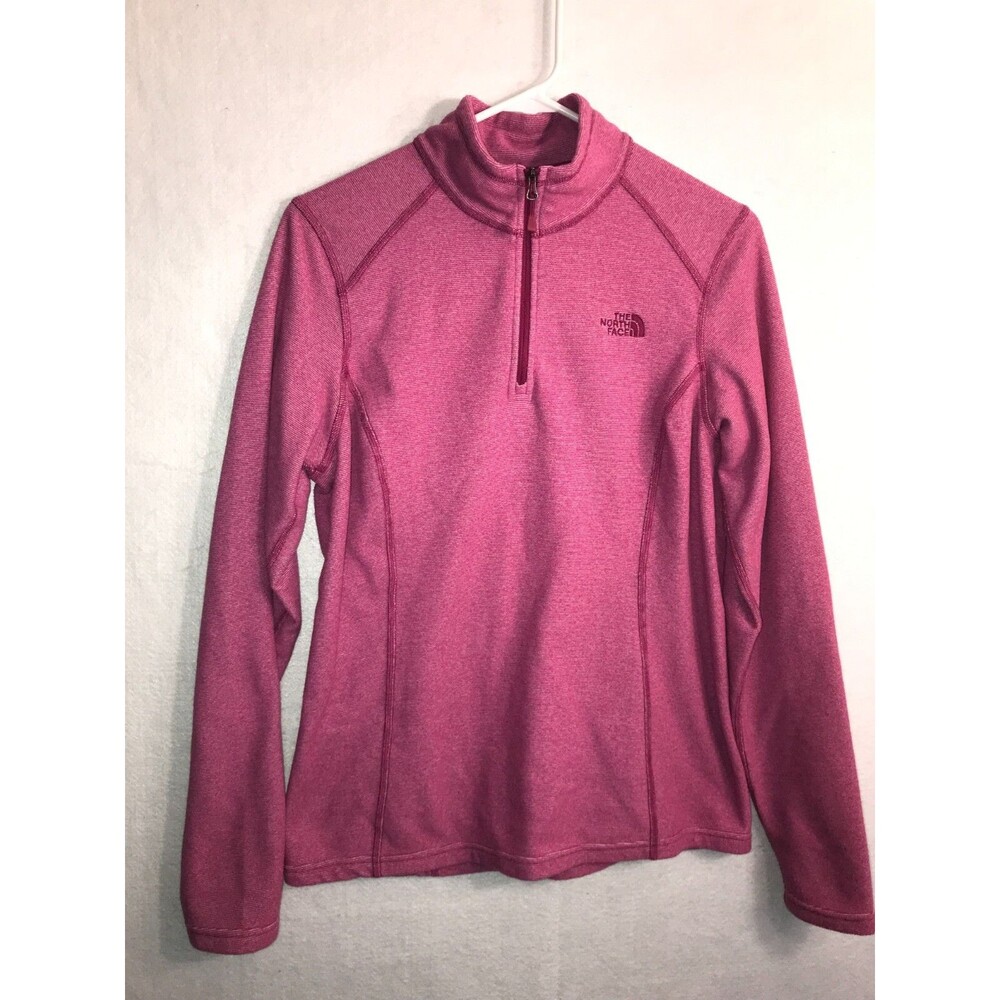 THE NORTH FACE Red 1/4 Zip Pullover Soft Fleece Women's Medium Warm